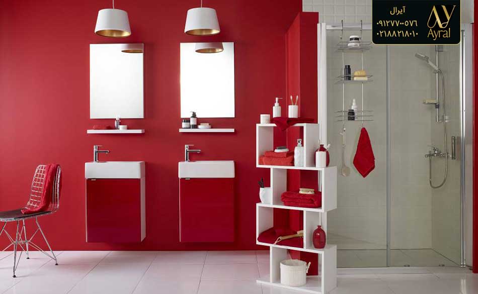 رنگ قرمز برای حمام