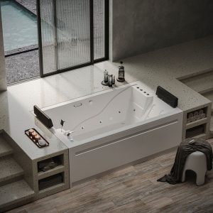 جکوزی دو نفره 2 نفره مستطیلی سفید بزرگ مدل 2222 ساخت شرکت ایرال خرید با قیمت مناسب از مرکز پخش و تولید کننده معتبر آیرال