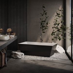 وان جزیره حمام مستطیل مدرن فری استندینگ